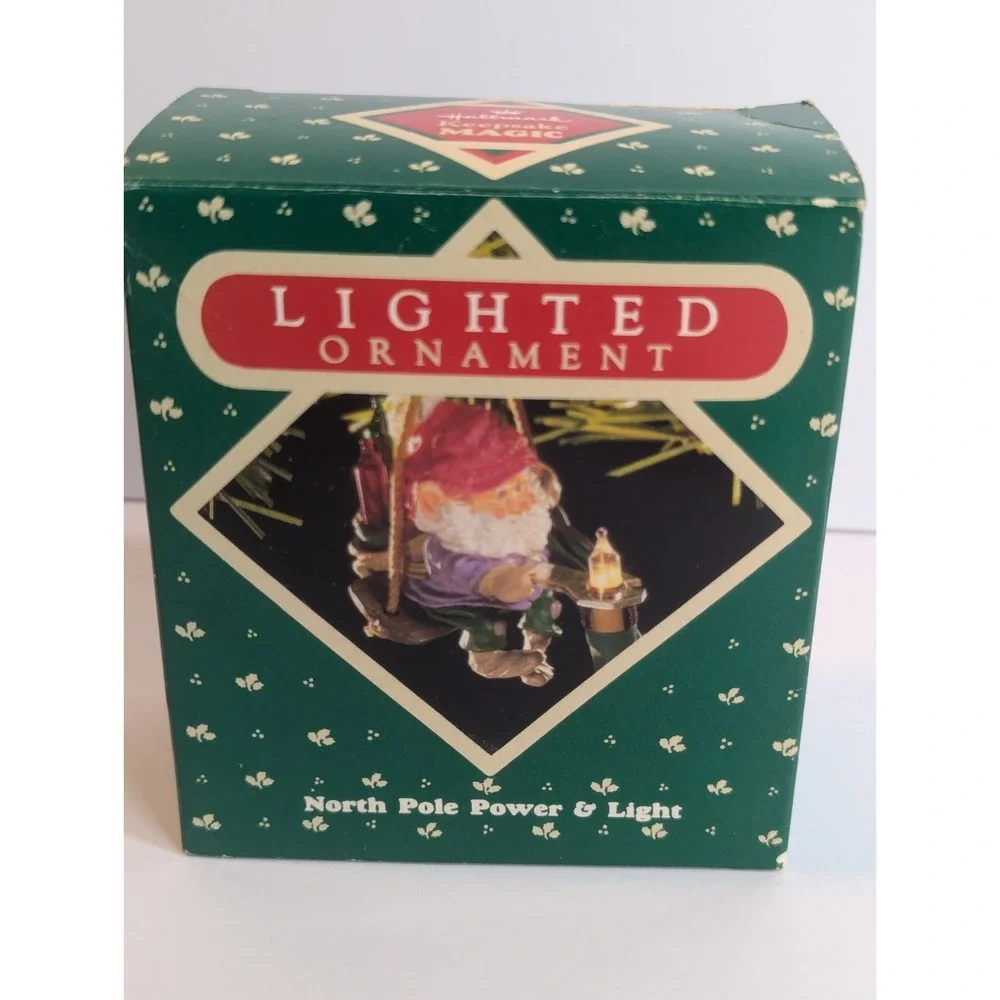 Hallmark Keepsake Ornament Christmas North Pole Power & Light Elf 1987 Lighted